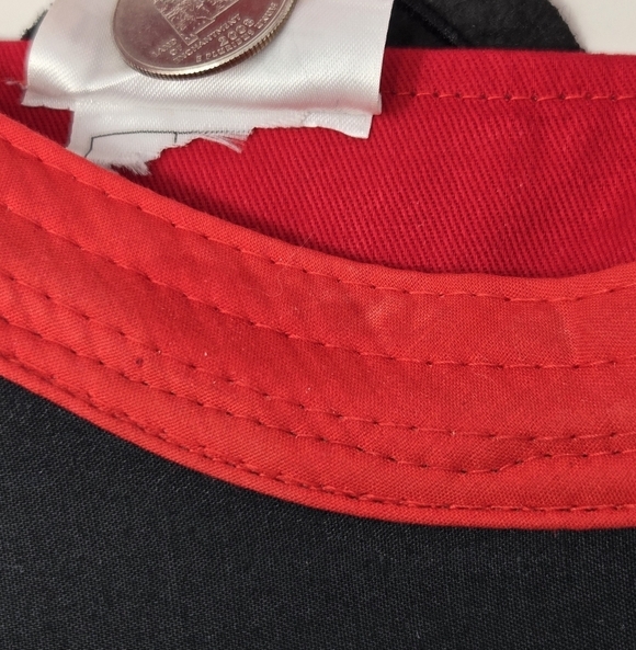 DISNEY PARKS MINNIE MOUSE SUN VISOR BLACK & RED POLKA DOT BOW EARS WOMEN OS - Picture 11 of 12